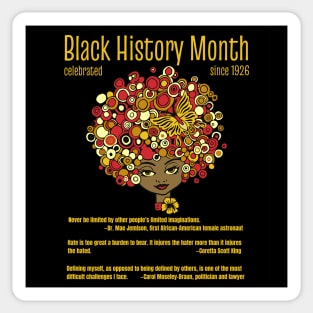 Black History Month, beautiful woman retro Sticker